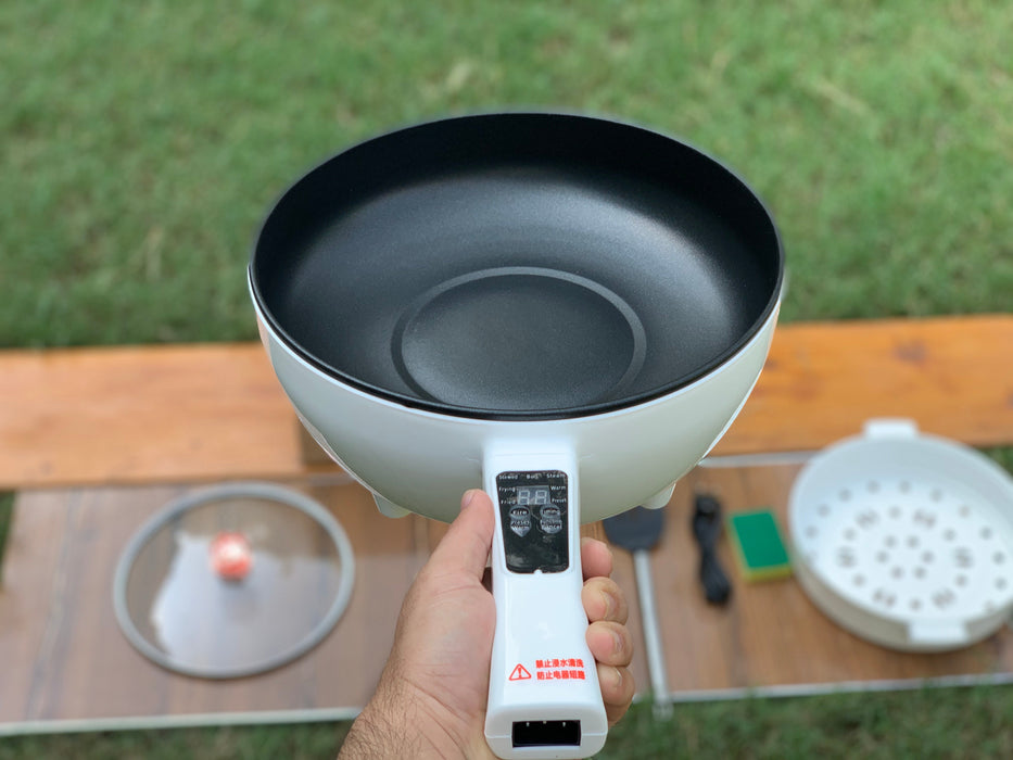 Imported 2 in 1 Electric Cooker Pan with Steamer - 4L Capacity, (1500W)