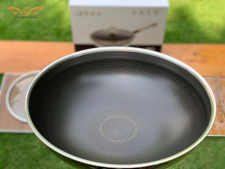 Crystal HoneyComb Laser Coated Deep Fry Pan.