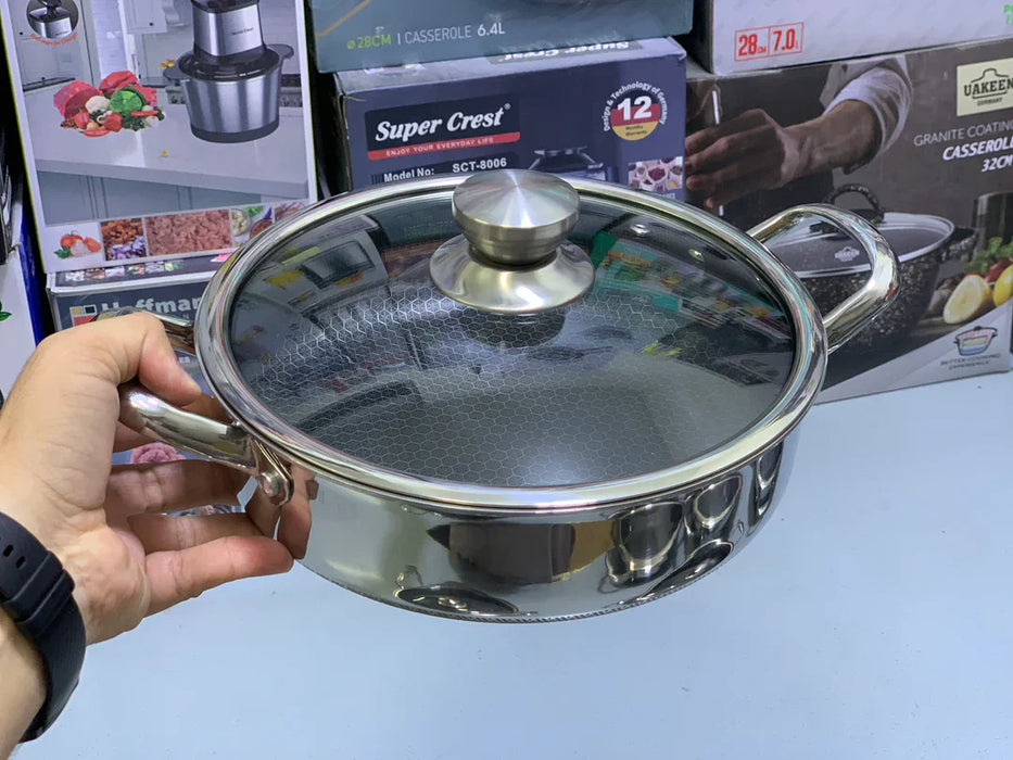 Laser Coating Shallow Casseroles Honeycomb pattern And Non Stick