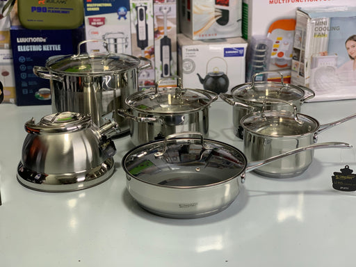 Zepter Brand 12 Pieces Cookware Set Stainless Steel