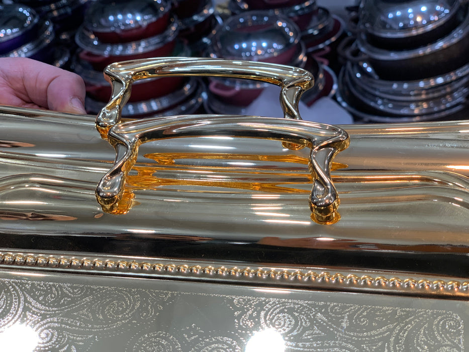 Stainless Steel Golden Trays 3 in 1