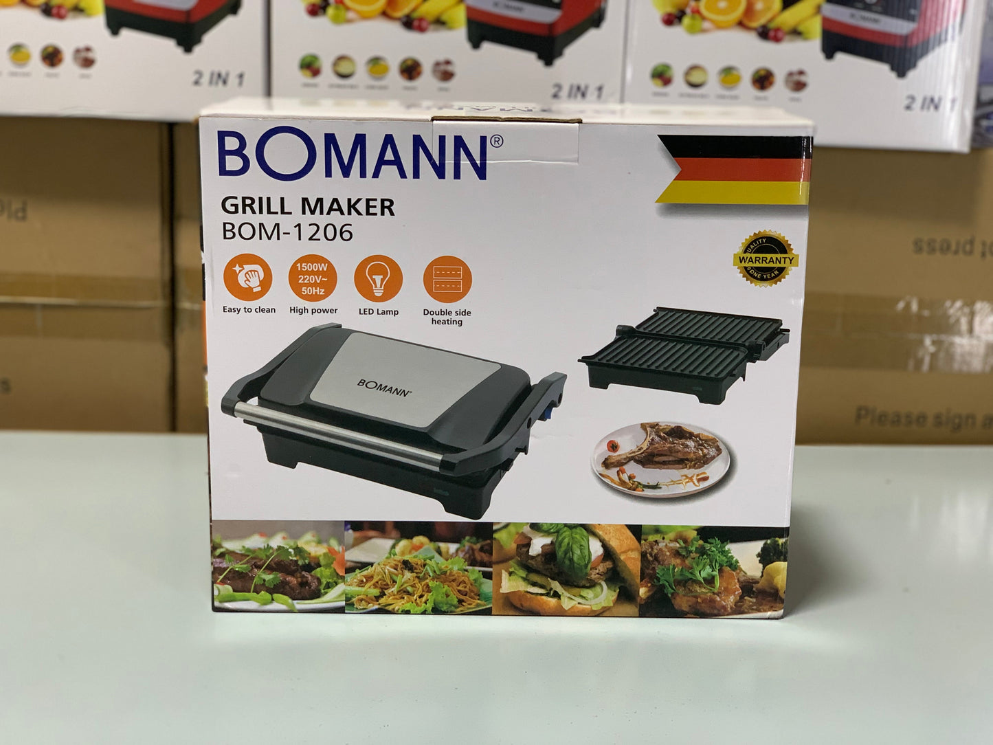 German |Bomann Grill Maker|      BOM-1206 |1 Year Warranty|