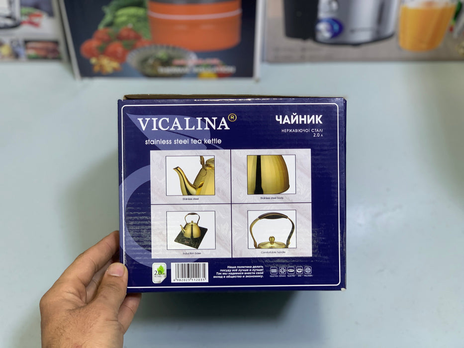 Vicalina Tea Kettles Goldens and Metal
