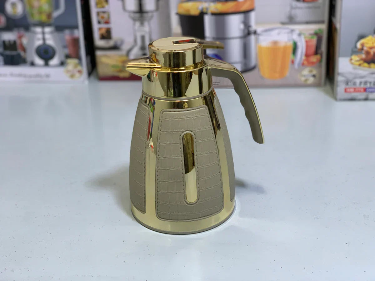 Unique Thermos with leather straps