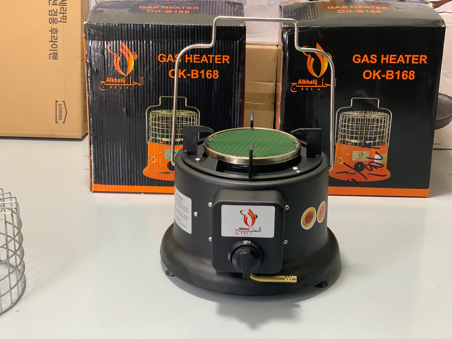 Imported Alkhalij Gas Heater |Two in One| |Use as a Gas Heater or as a Gas Stove| |Color: Black and Orange|