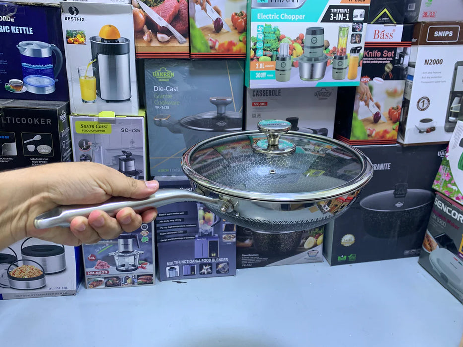 Laser coating deep frying pan Stainless Steel SUS 316