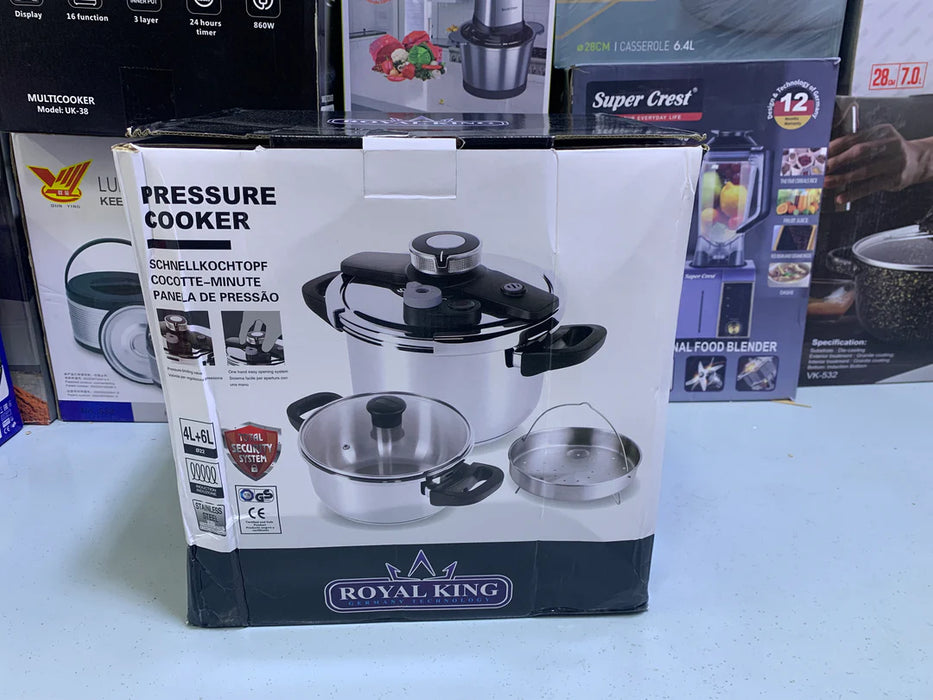 Royal King 3 in 1 Pressure 4L and 6L Stainless Steel