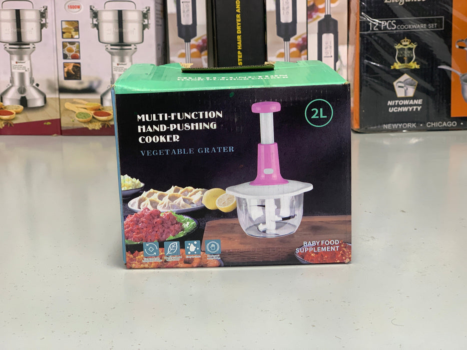 Manual Hand Vegetable Chopper Stainless Steel Blades