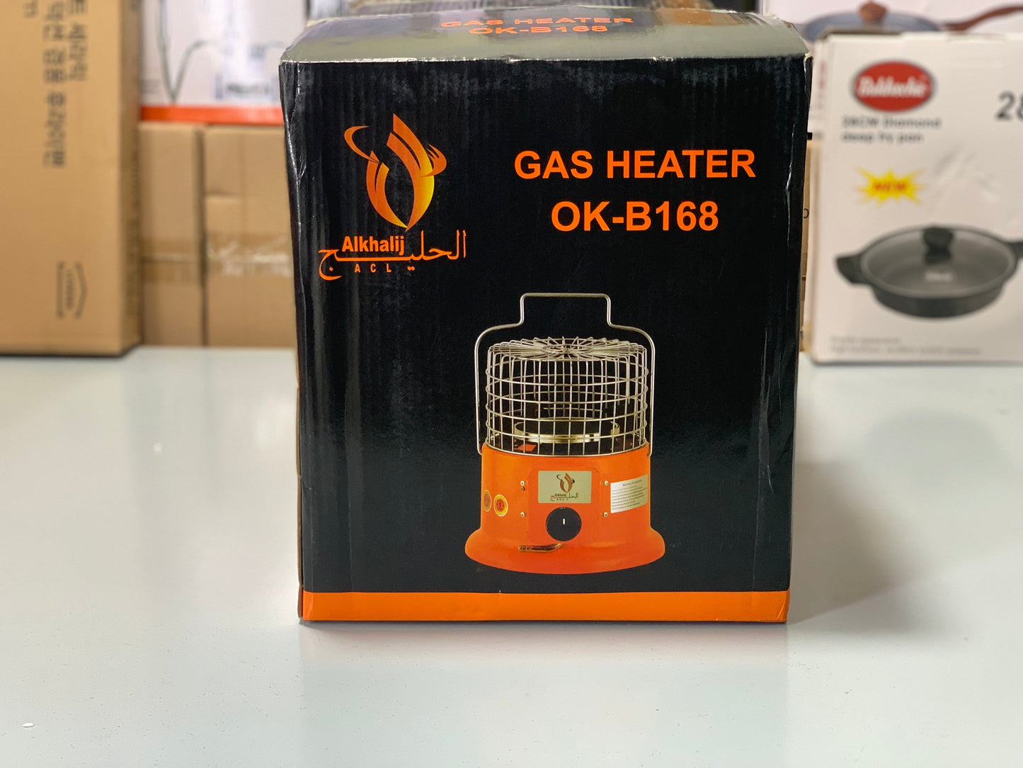 Imported Alkhalij Gas Heater |Two in One| |Use as a Gas Heater or as a Gas Stove| |Color: Black and Orange|