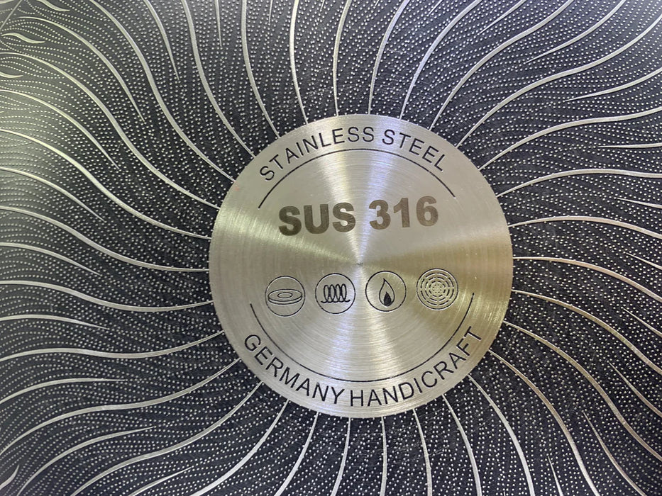 Laser coating deep frying pan Stainless Steel SUS 316