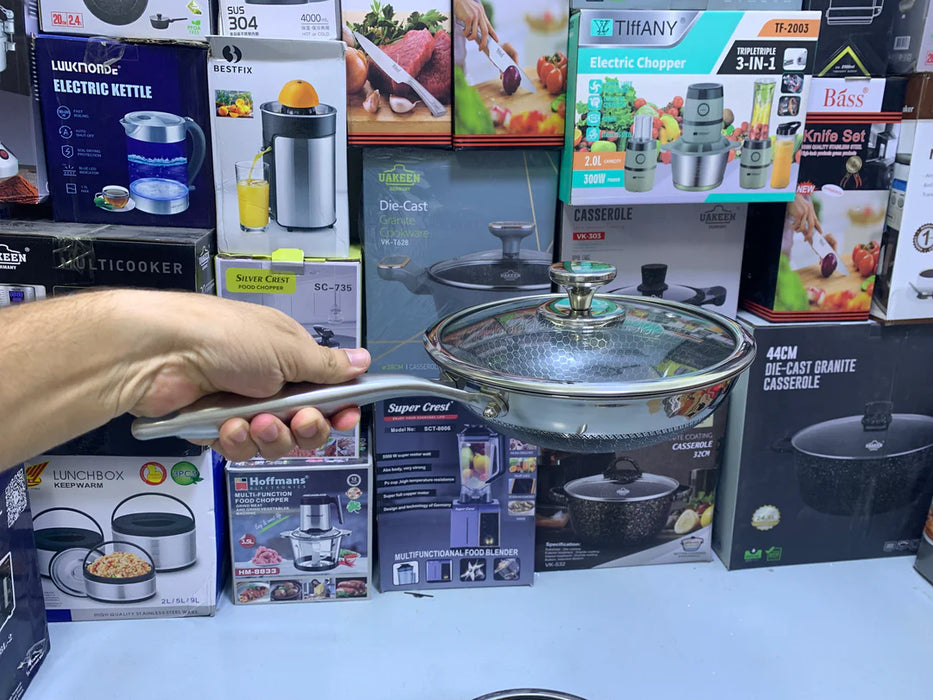 Laser coating deep frying pan Stainless Steel SUS 316