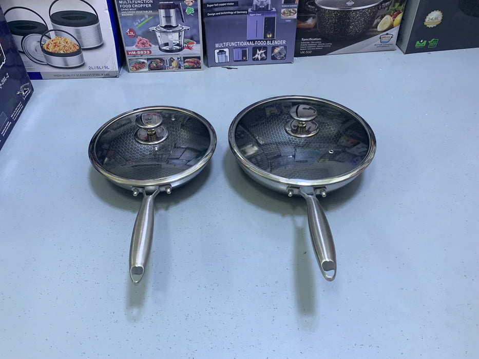 Laser coating deep frying pan Stainless Steel SUS 316