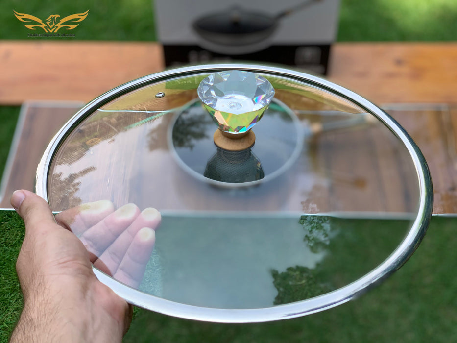 Crystal HoneyComb Laser Coated Deep Fry Pan.
