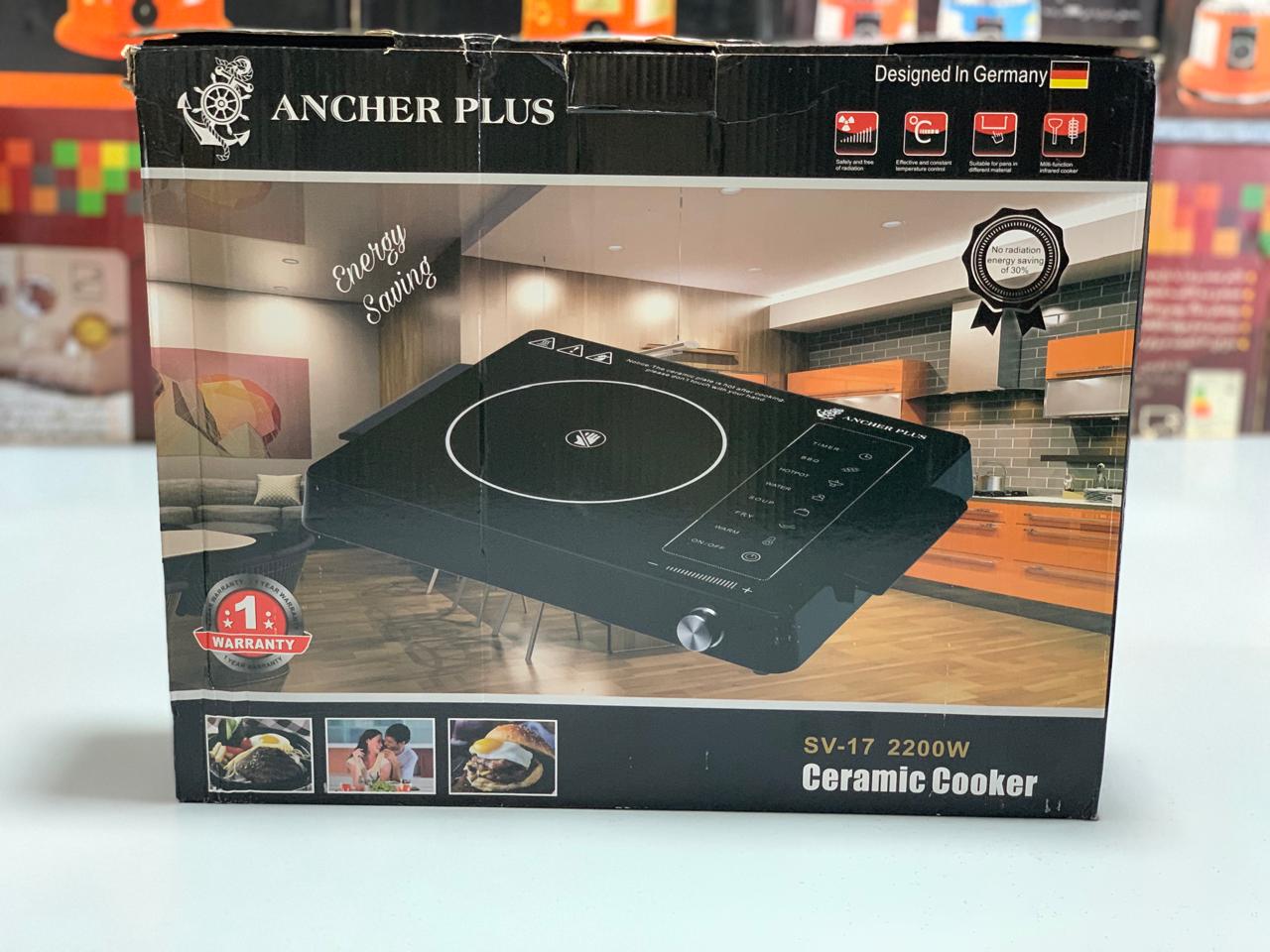 Ancher Plus stove Full Black 2200w