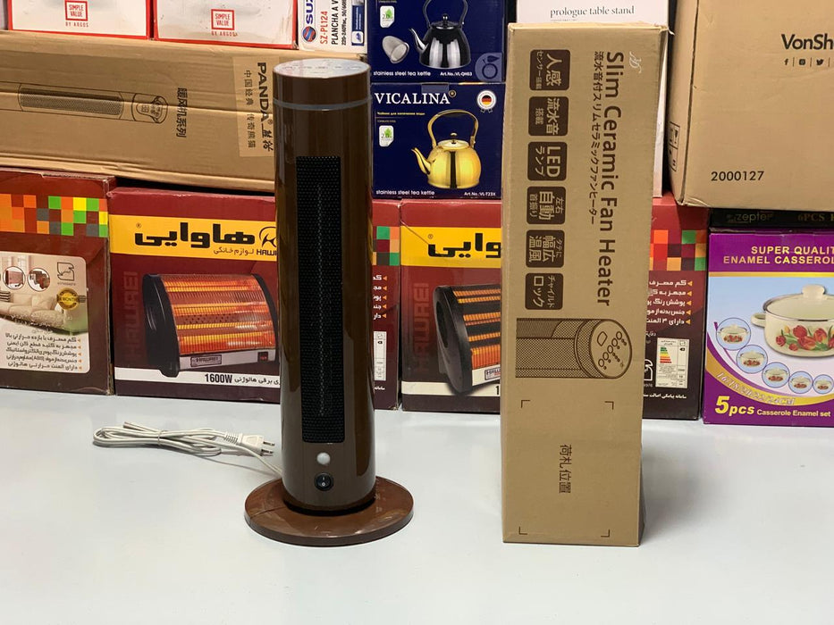 Slim Ceramic Electric Fan Heater 600w and 1200w 2 Feet Tall