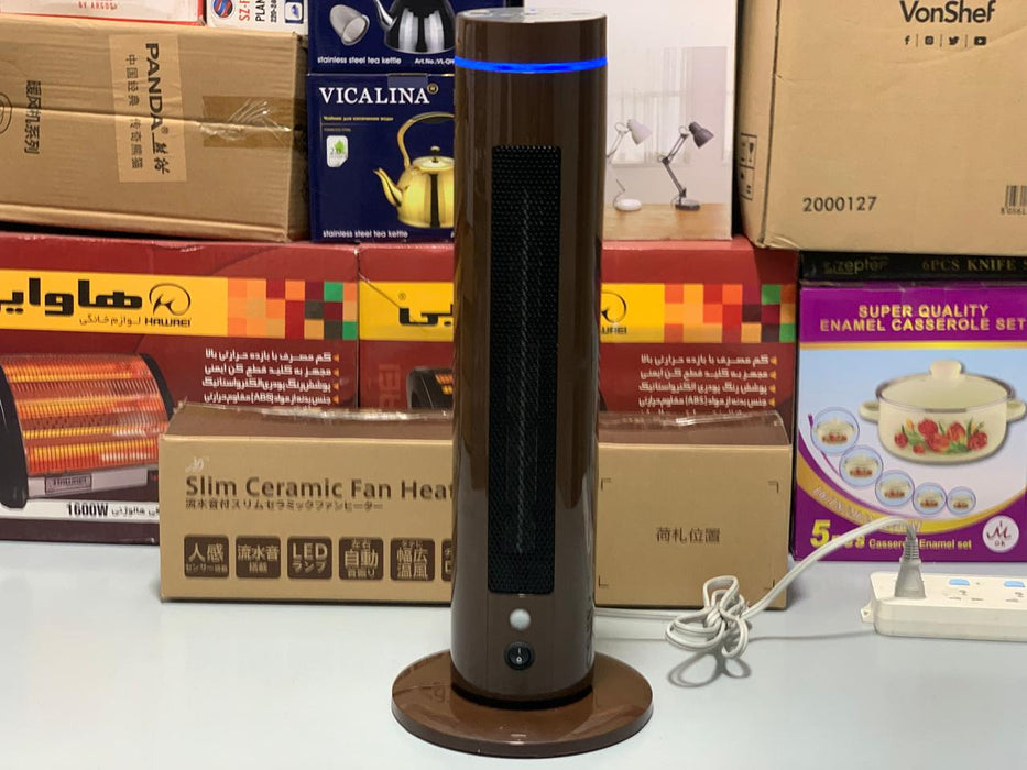 Slim Ceramic Electric Fan Heater 600w and 1200w 2 Feet Tall