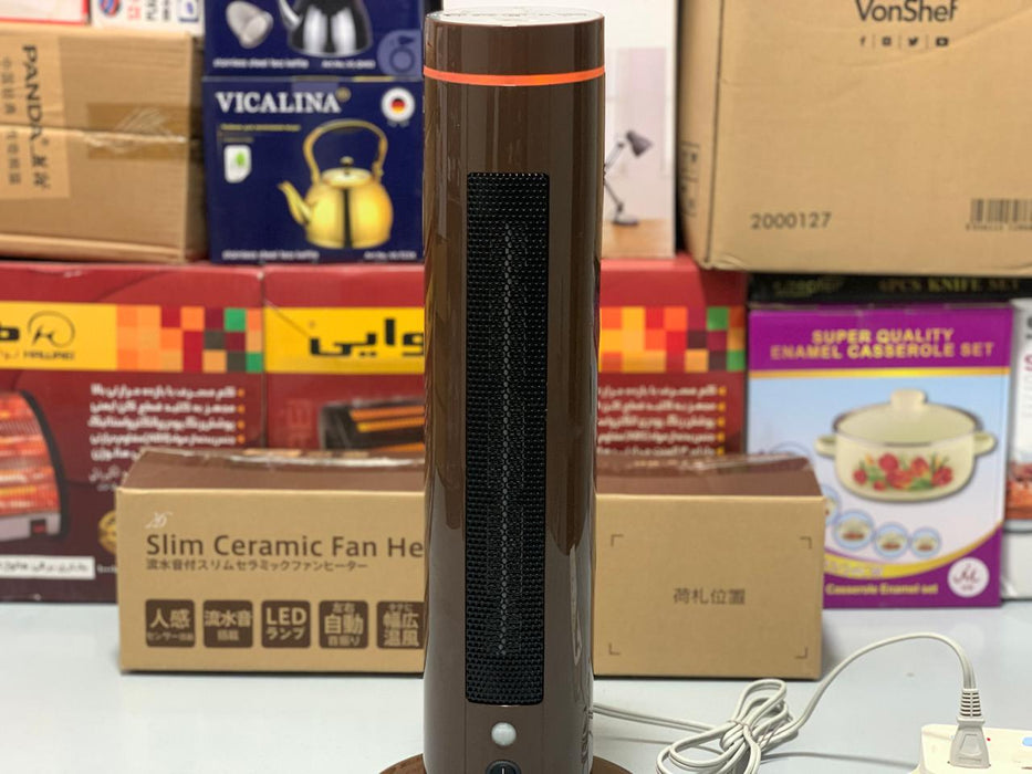 Slim Ceramic Electric Fan Heater 600w and 1200w 2 Feet Tall