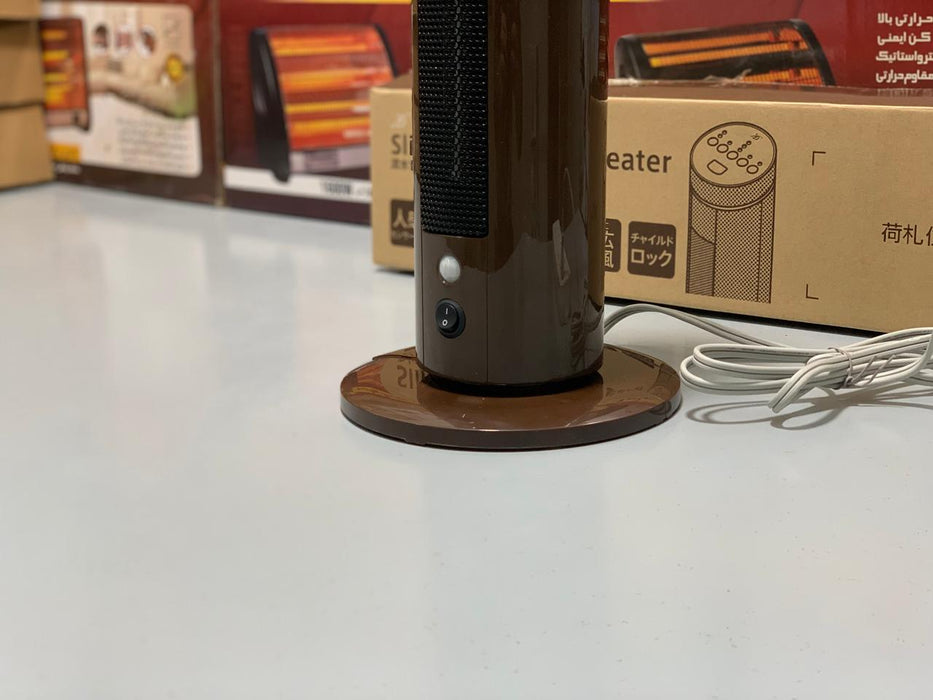 Slim Ceramic Electric Fan Heater 600w and 1200w 2 Feet Tall